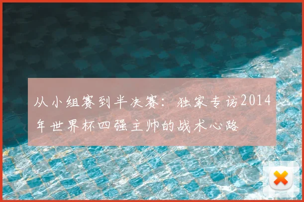 从小组赛到半决赛:独家专访2014年世界杯四强主帅的战术心路
